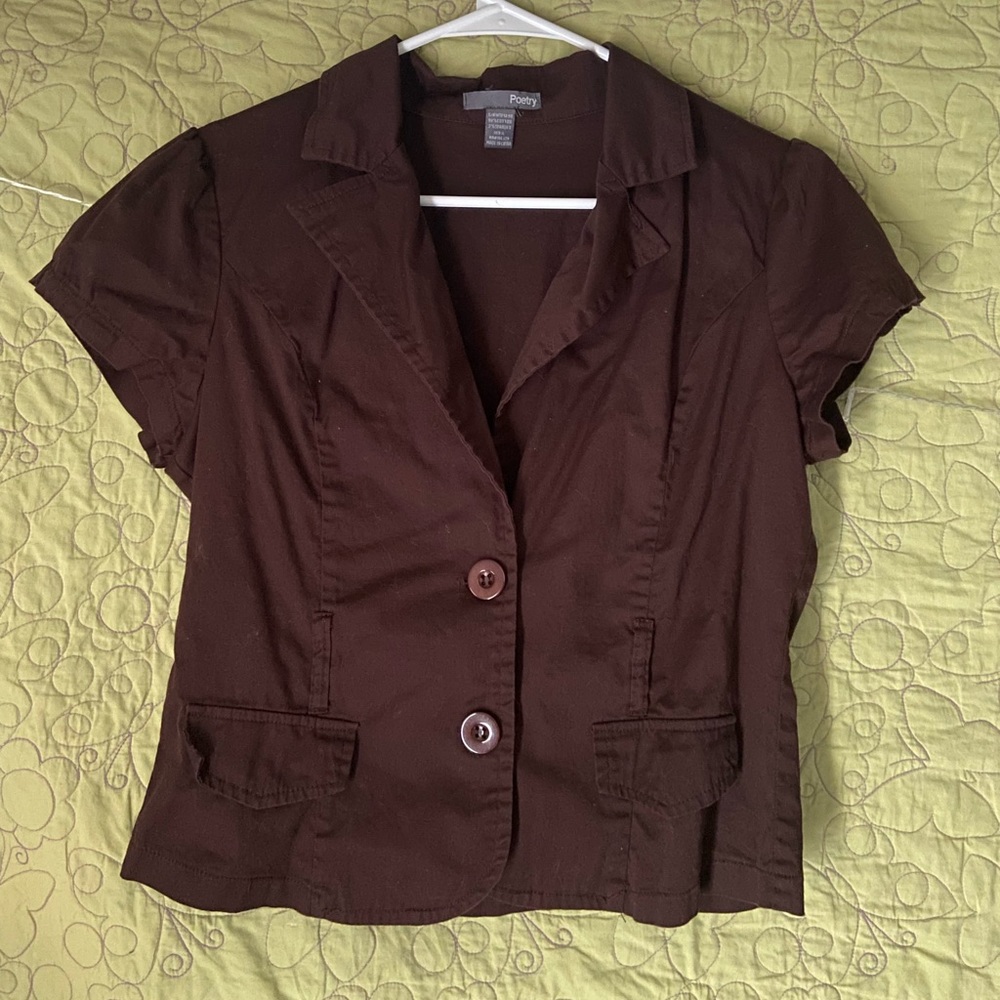 Poetry size L brown button up